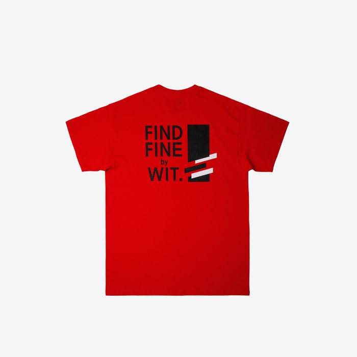 FFBW 사선로고 쇼트슬리브 티셔츠 레드