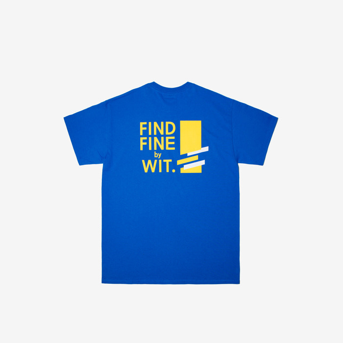 FFBW 사선로고 쇼트슬리브 티셔츠 블루