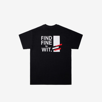 FFBW 사선로고 쇼트슬리브 티셔츠 블랙