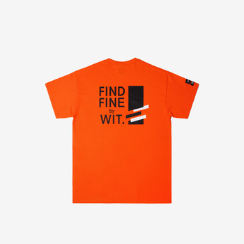 Footsell x FFBW 사선로고 쇼트슬리브 티셔츠 오렌지